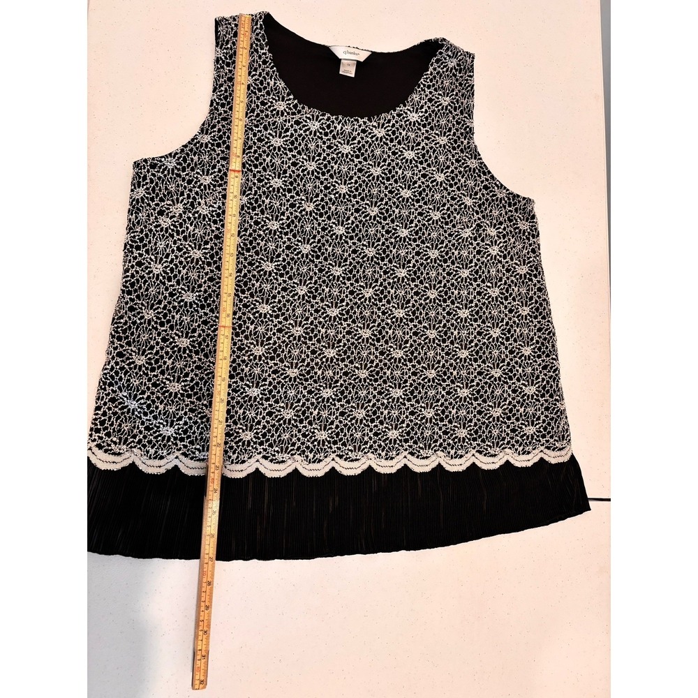 CJ Banks plus size women's fancy layered top.  Size 1X - Picture 7 of 10